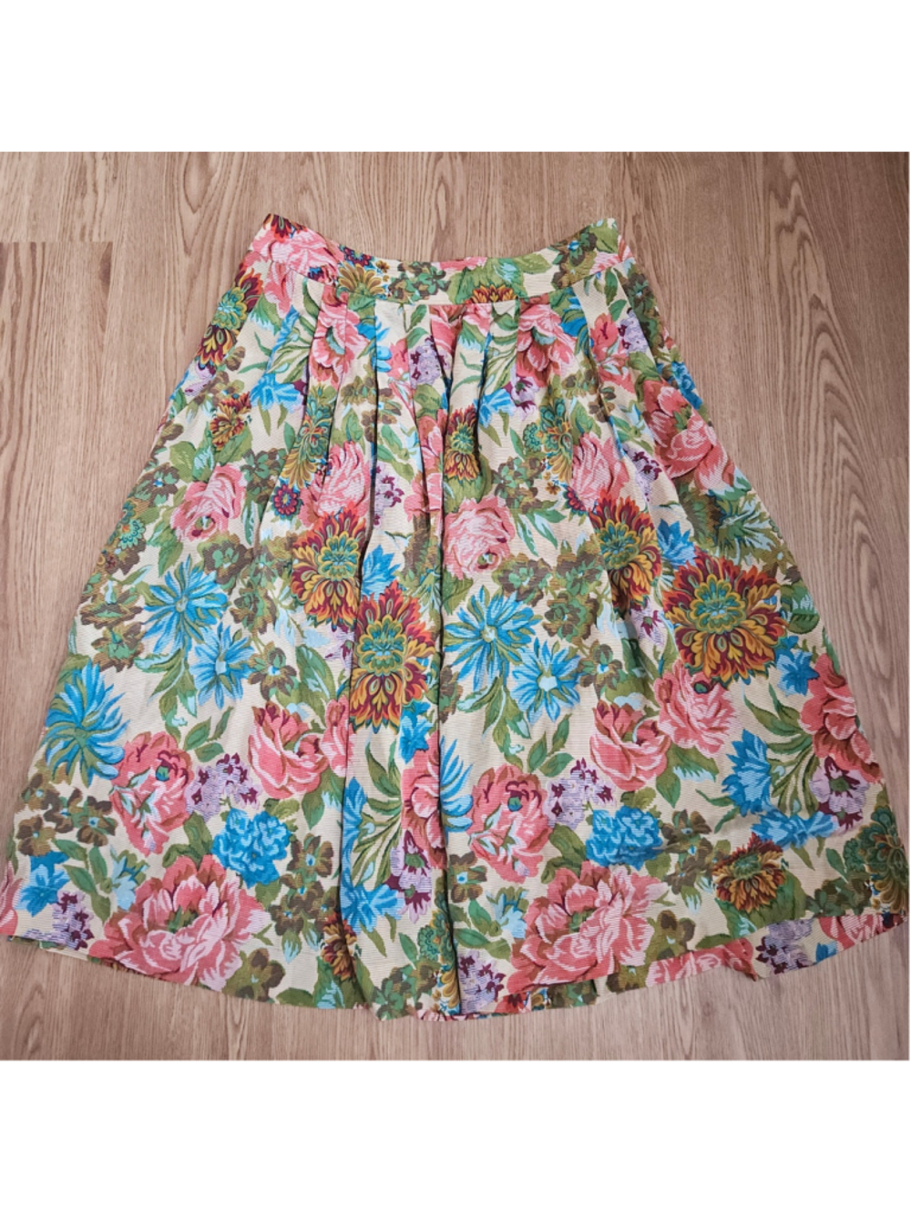 Anthropologie Postella Vibrant Floral Silk Maxi Skirt Womens Small Maximalist